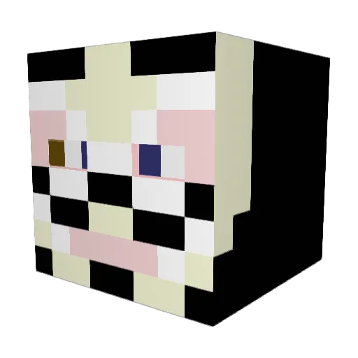 ZaptoZibed Minecraft avatar head, 3D render