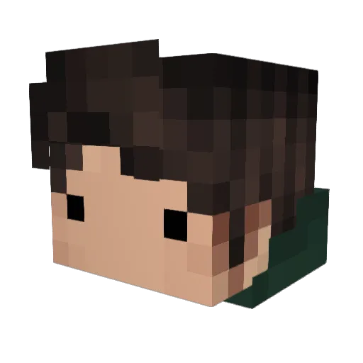 Zapyl Minecraft avatar head, 3D render
