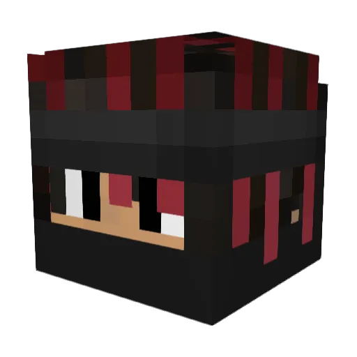 Zaqk Minecraft avatar head, 3D render