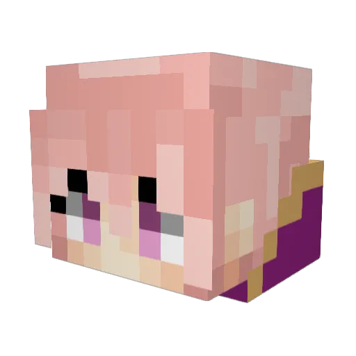 Zaqua_Zaq Minecraft avatar head, 3D render