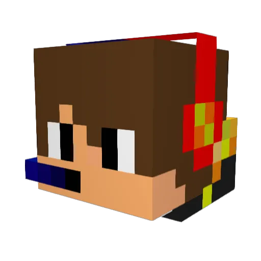 Zar0x205 Minecraft avatar head, 3D render