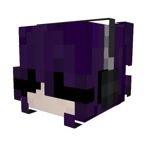 ZarC0U Minecraft avatar head, 3D render