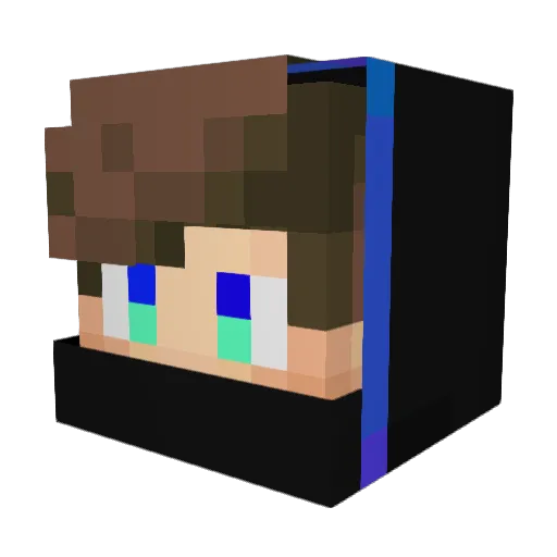 ZarKa Minecraft avatar head, 3D render