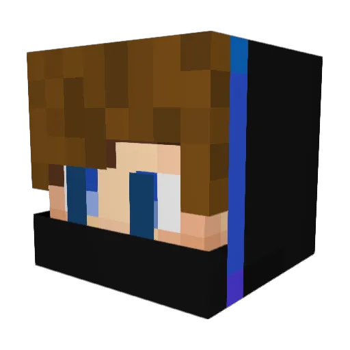 ZarKap Minecraft avatar head, 3D render