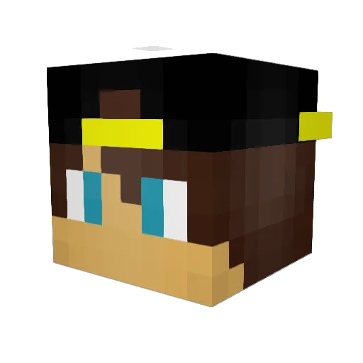 ZarTheon Minecraft avatar head, 3D render