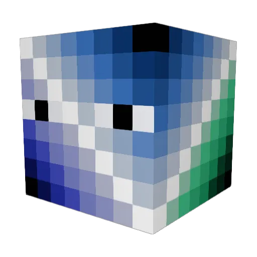 Zar_Nik Minecraft avatar head, 3D render