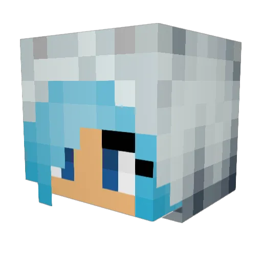 ZaraCat284 Minecraft avatar head, 3D render