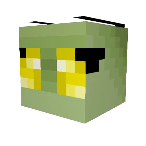 ZaraIrkenInvader Minecraft avatar head, 3D render