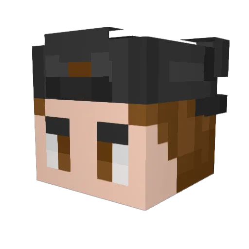 ZaraTheSlime Minecraft avatar head, 3D render