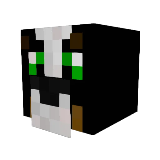 ZaraaK Minecraft avatar head, 3D render
