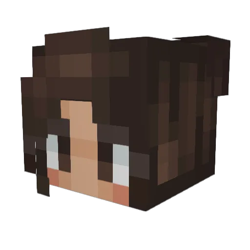 Zaraa_ Minecraft avatar head, 3D render