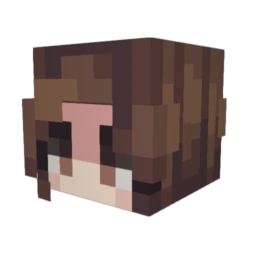Zarah10 Minecraft avatar head, 3D render