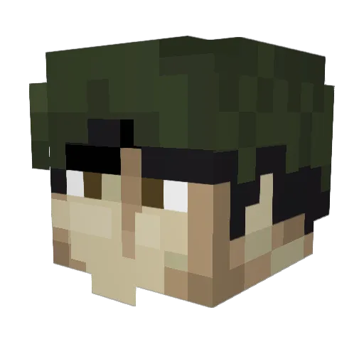 ZarahDeluxe Minecraft avatar head, 3D render