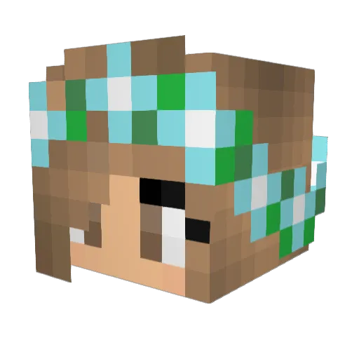 Zarahna Minecraft avatar head, 3D render