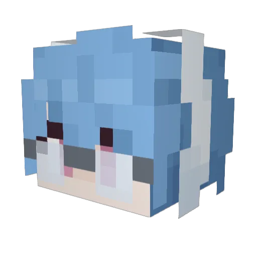 ZarasNook Minecraft avatar head, 3D render