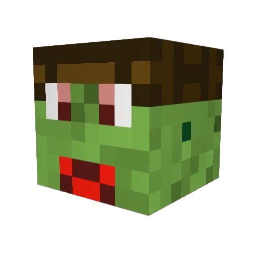 Zarathnic Minecraft avatar head, 3D render