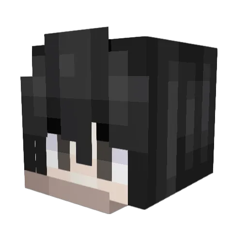 ZaravanNoir Minecraft avatar head, 3D render