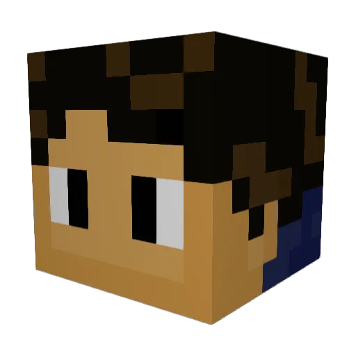 Zarbad Minecraft avatar head, 3D render
