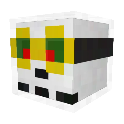 Zarbendy Minecraft avatar head, 3D render