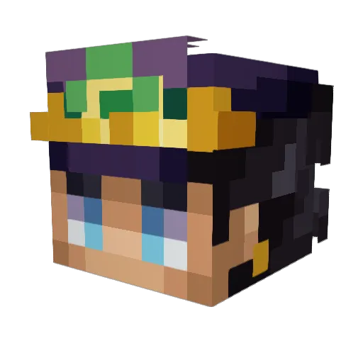 ZarcorMB Minecraft avatar head, 3D render
