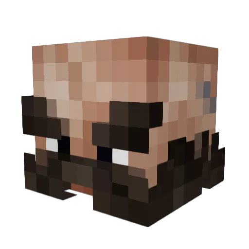ZardBittR Minecraft avatar head, 3D render