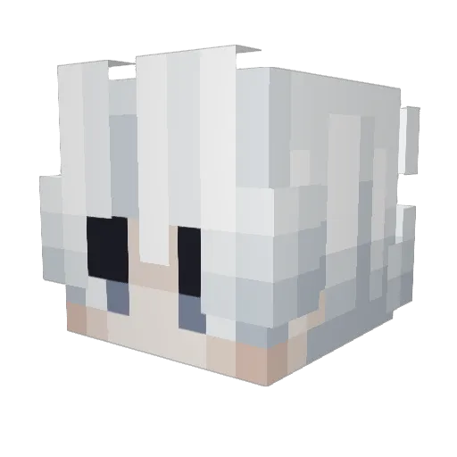 Zardaaaa Minecraft avatar head, 3D render
