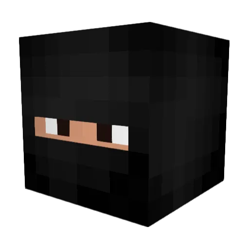 Zardache Minecraft avatar head, 3D render
