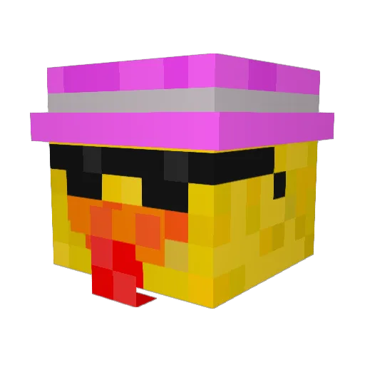 Zardaxouille Minecraft avatar head, 3D render