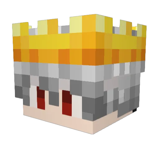Zardzr Minecraft avatar head, 3D render