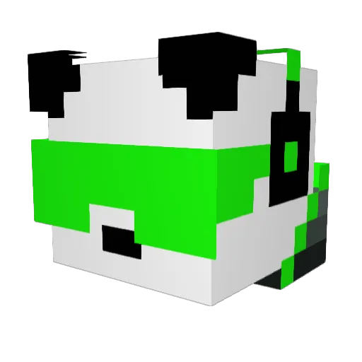 ZarekinOC Minecraft avatar head, 3D render