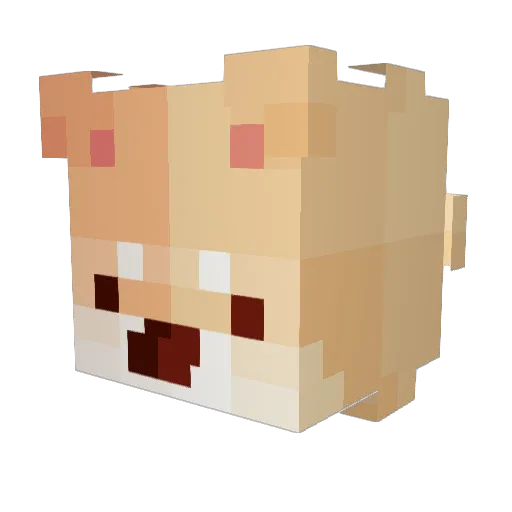 Zarekinz Minecraft avatar head, 3D render