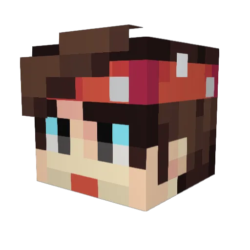 Zarepheth Minecraft avatar head, 3D render