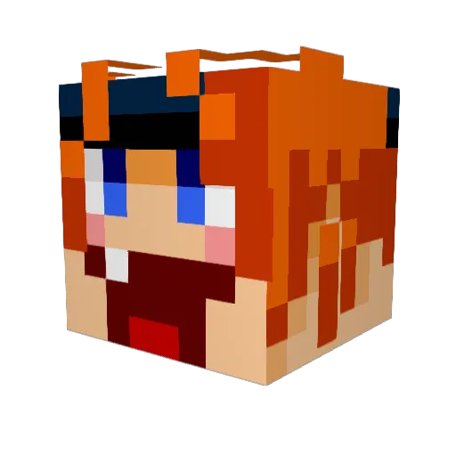 Zaresen Minecraft avatar head, 3D render