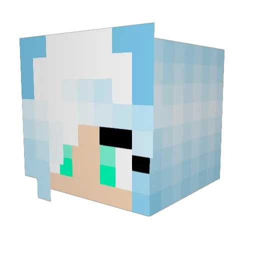 ZariaArmy Minecraft avatar head, 3D render