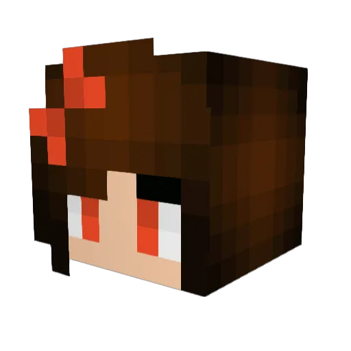 Zariecraft Minecraft avatar head, 3D render