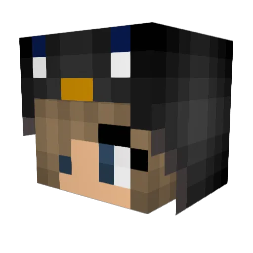 Zarifel Minecraft avatar head, 3D render