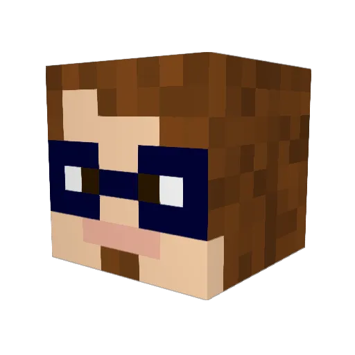 ZarikoMarcer Minecraft avatar head, 3D render