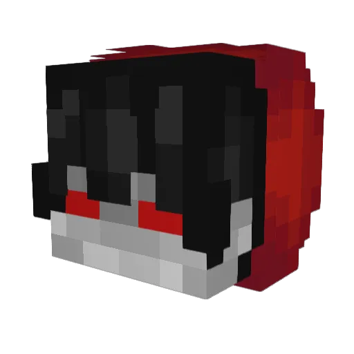 Zariless Minecraft avatar head, 3D render
