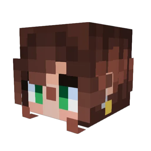 Zarium Minecraft avatar head, 3D render