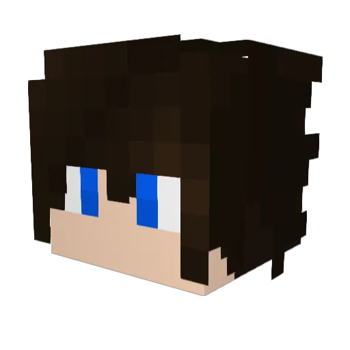 Zarkelion Minecraft avatar head, 3D render