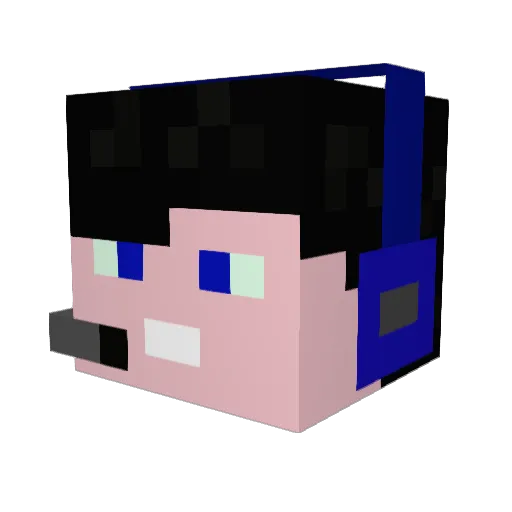 Zarkhos Minecraft avatar head, 3D render