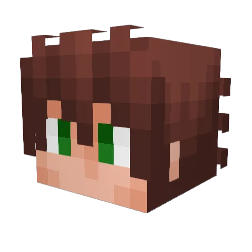 Zarkooon Minecraft avatar head, 3D render
