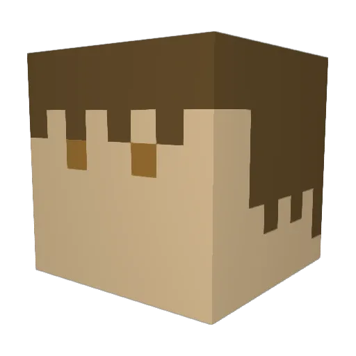 Zarmas Minecraft avatar head, 3D render