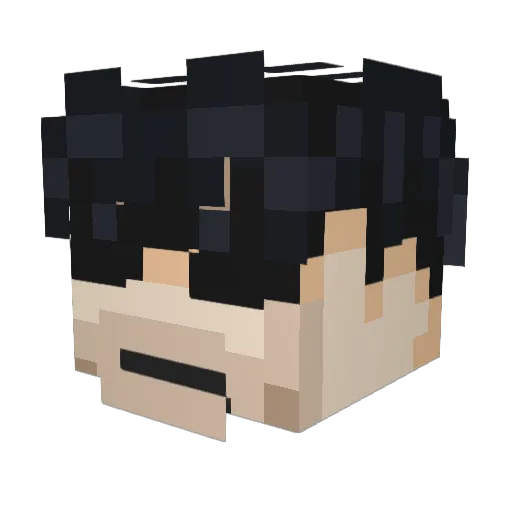 Zarmeyoo Minecraft avatar head, 3D render