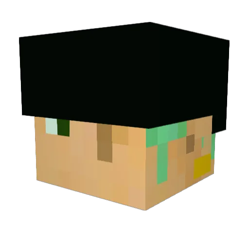 ZaroOnMobile Minecraft avatar head, 3D render