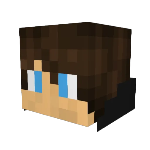 Zarocox Minecraft avatar head, 3D render