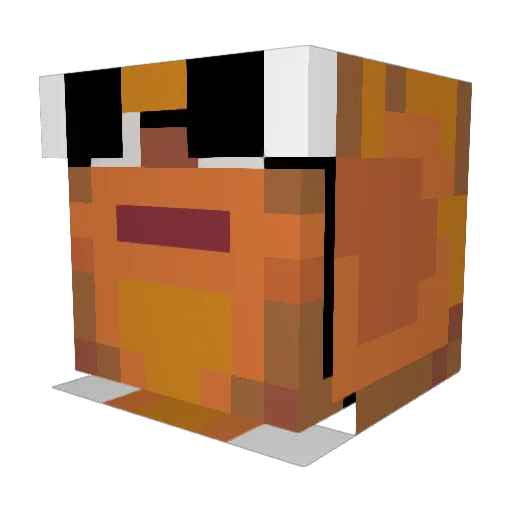 Zaronache Minecraft avatar head, 3D render