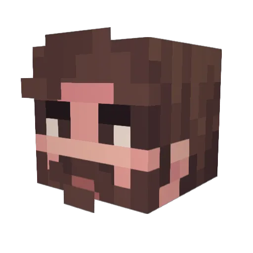 Zaroshii Minecraft avatar head, 3D render