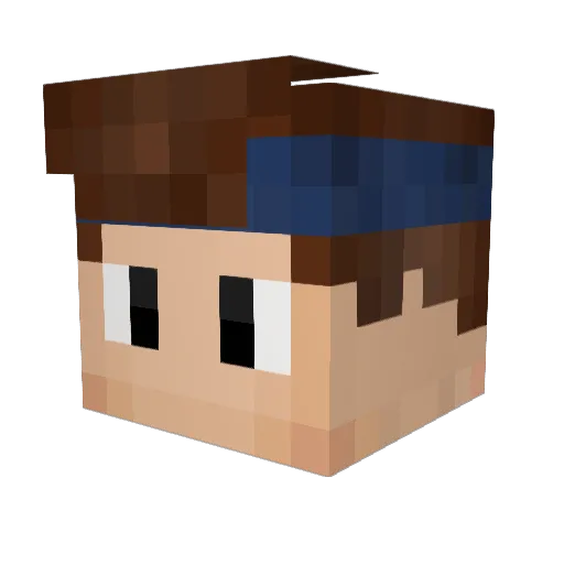 ZaroxaHD Minecraft avatar head, 3D render