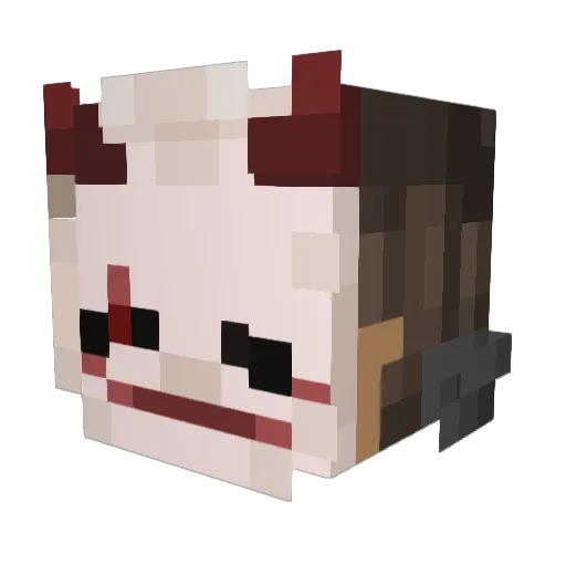 Zarqof Minecraft avatar head, 3D render